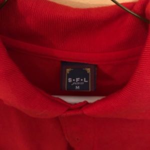 SFL fashion medium collar red shirt